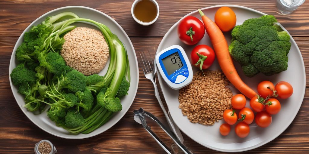 Balanced meal with glucose meter