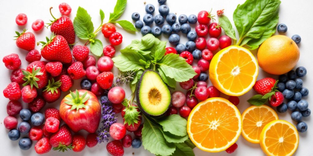 Fresh fruits and vegetables for diabetes immunity support.