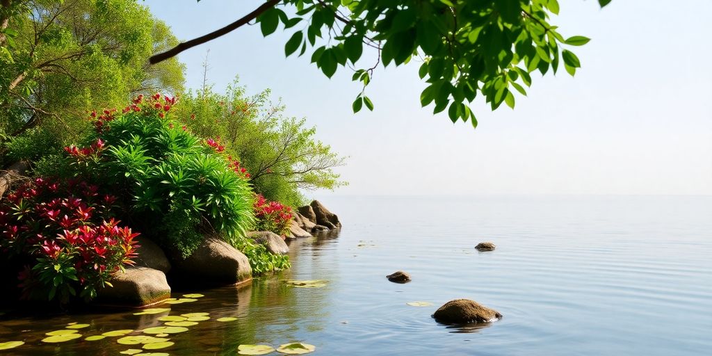 Tranquil nature scene for mental wellness and relaxation.